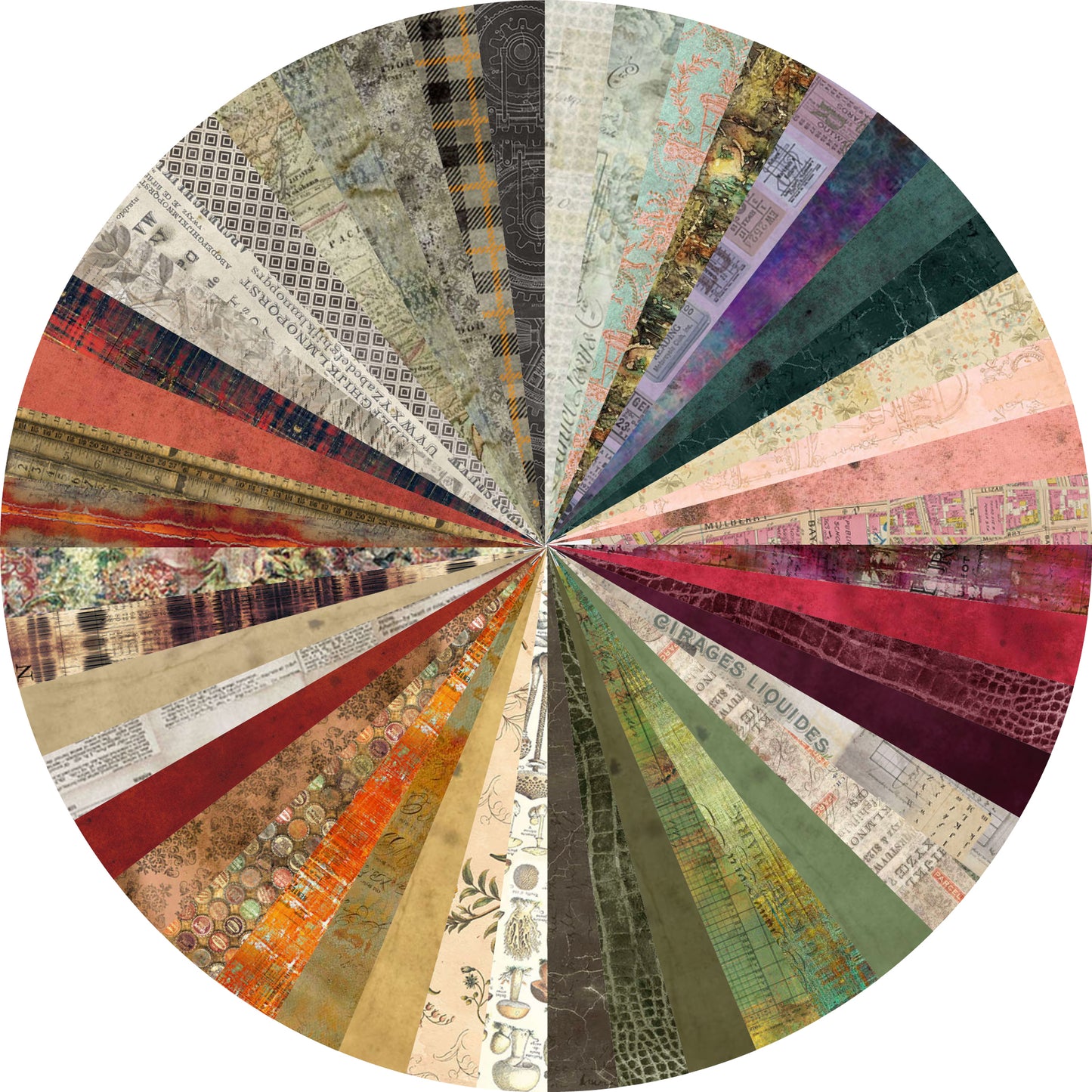 Q1 2027 Cappuccino A Party For 6 in Tim Holtz Strip Set