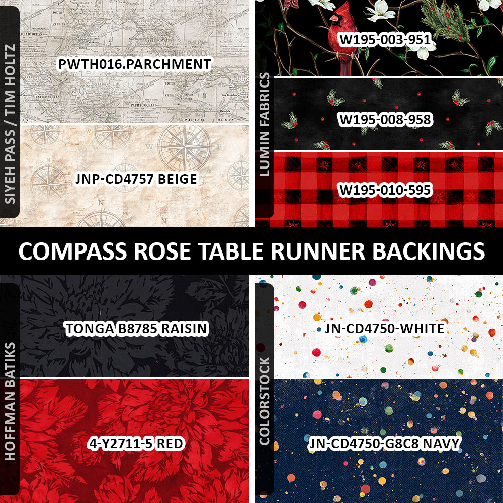 Q4 2027 / Compass Rose Table Runner Backing