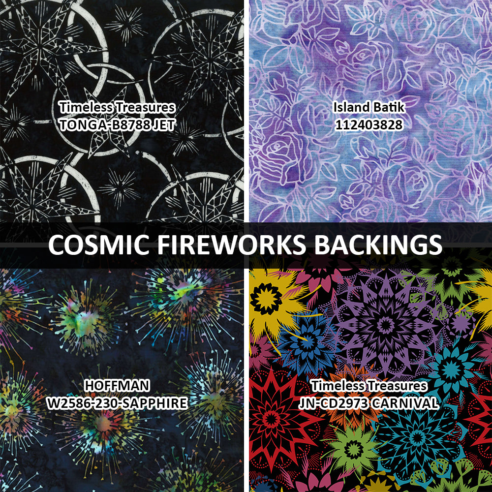 Large Box 2025 / Cosmic Fireworks 118" Backing