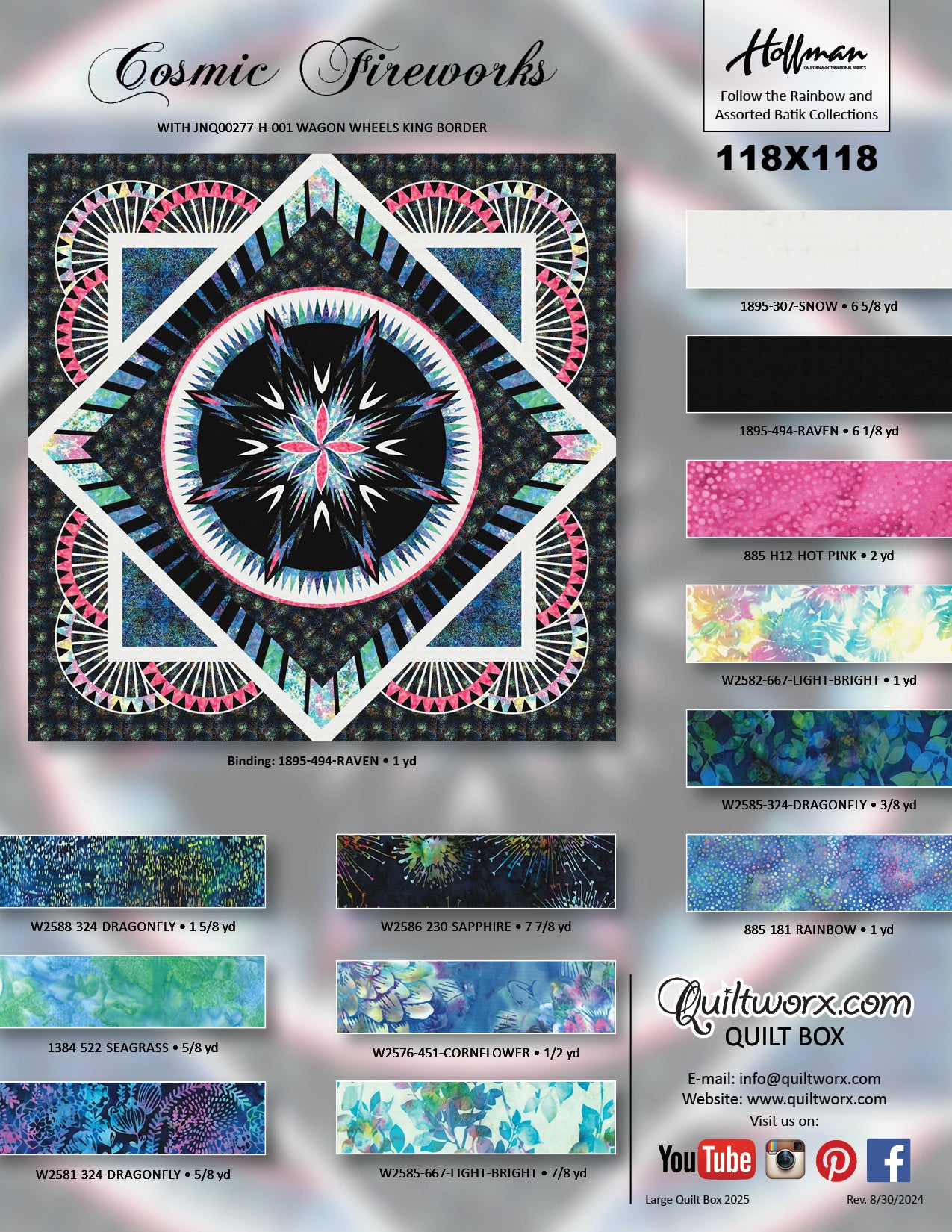 Q4 King 2025 / Cosmic Fireworks King Expansion Fabric and Pattern