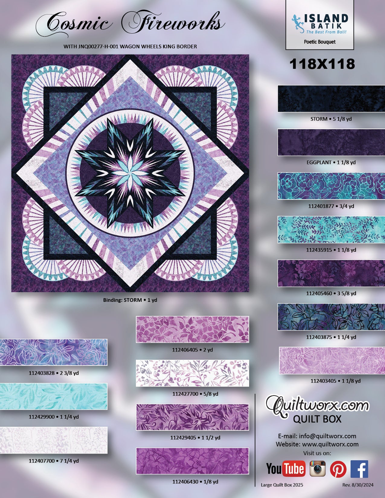 Q4 King 2025 / Cosmic Fireworks King Expansion Fabric and Pattern