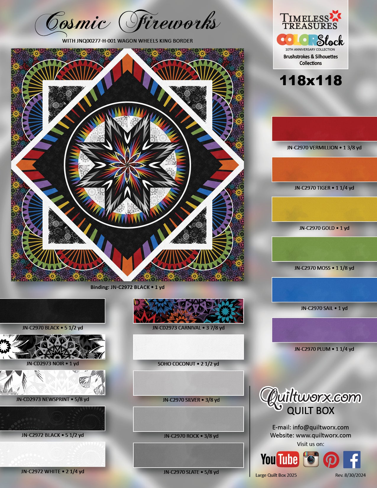 Q4 King 2025 / Cosmic Fireworks King Expansion Fabric and Pattern