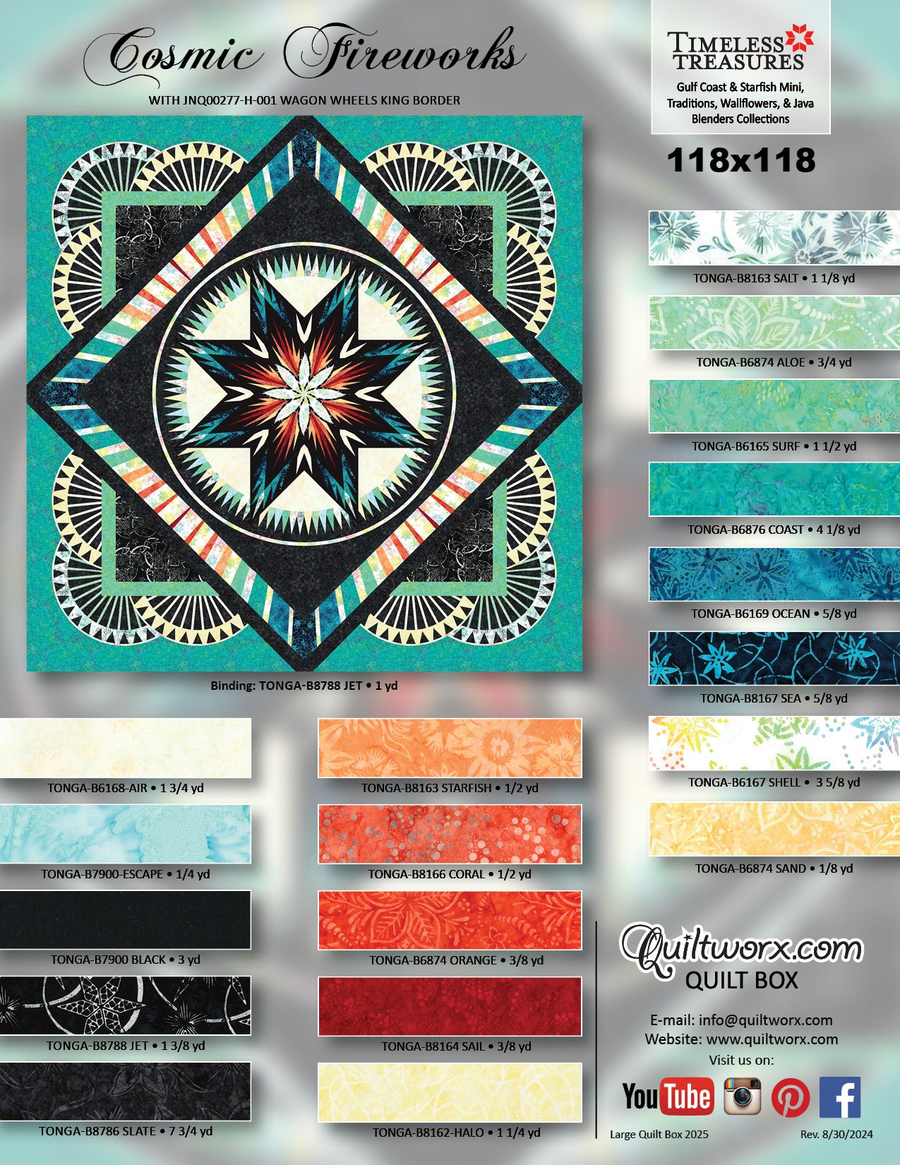 Q4 King 2025 / Cosmic Fireworks King Expansion Fabric and Pattern