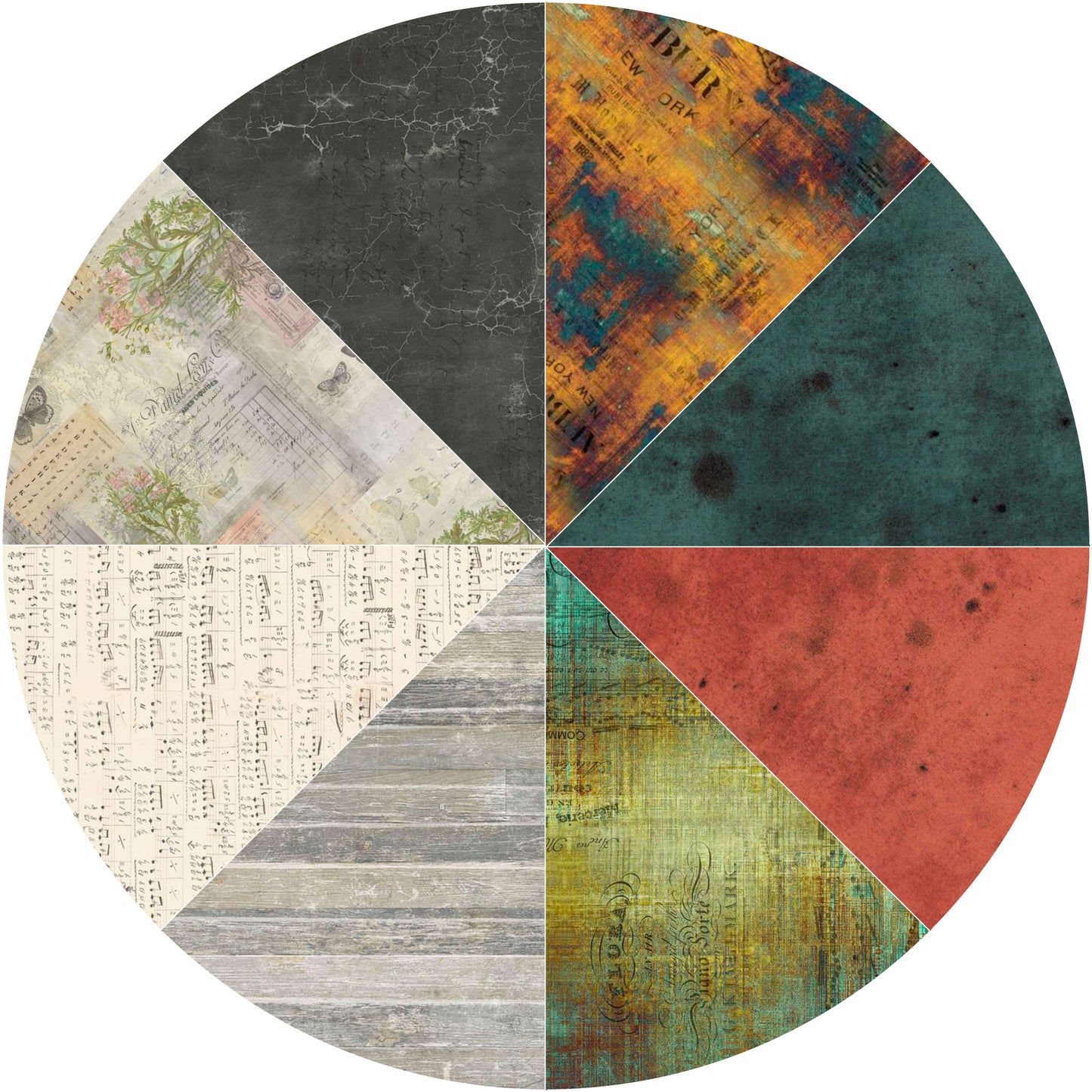 Q3 2027 Pocket Compass in Tim Holtz Fabric Bundles