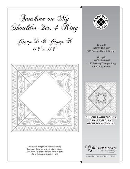 Q4 2027 Sunshine on My Shoulder King Expansion Pattern Only