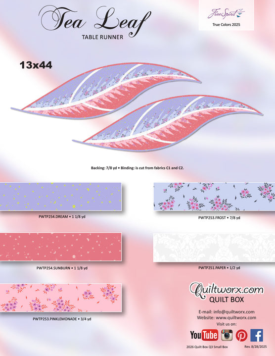 Q3 2026 / Tea Leaf Table Runner Full Kit and Pattern
