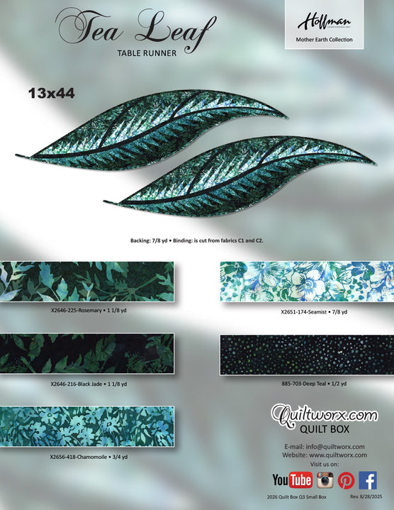 Q3 2026 / Tea Leaf Table Runner Full Kit and Pattern