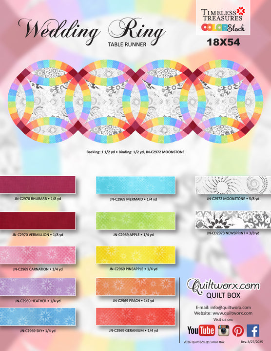 Q1 2026 / Wedding Ring Table Runner Full Kit and Pattern