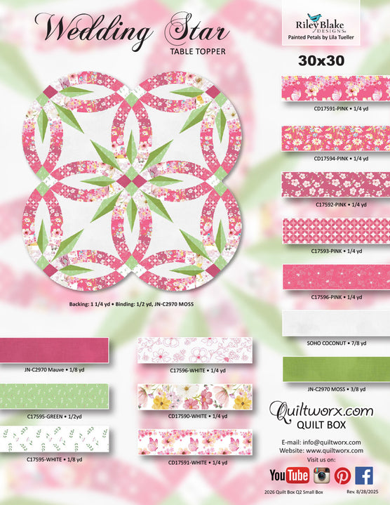 Q2 2026 / Wedding Star Table Topper Full Kit and Pattern